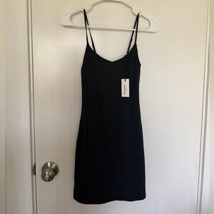 Black XS contour cami dress aritzia